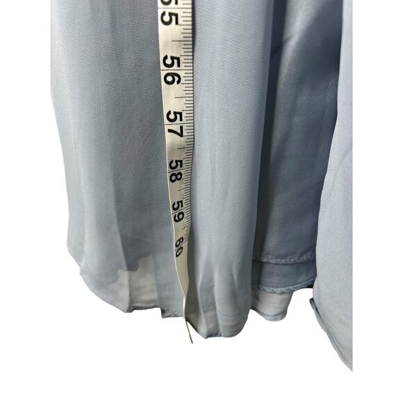 Azazie Amyra A10 Dusty Blue Sheath Off Shoulder Stretch Satin Convertible Dress - Picture 12 of 12